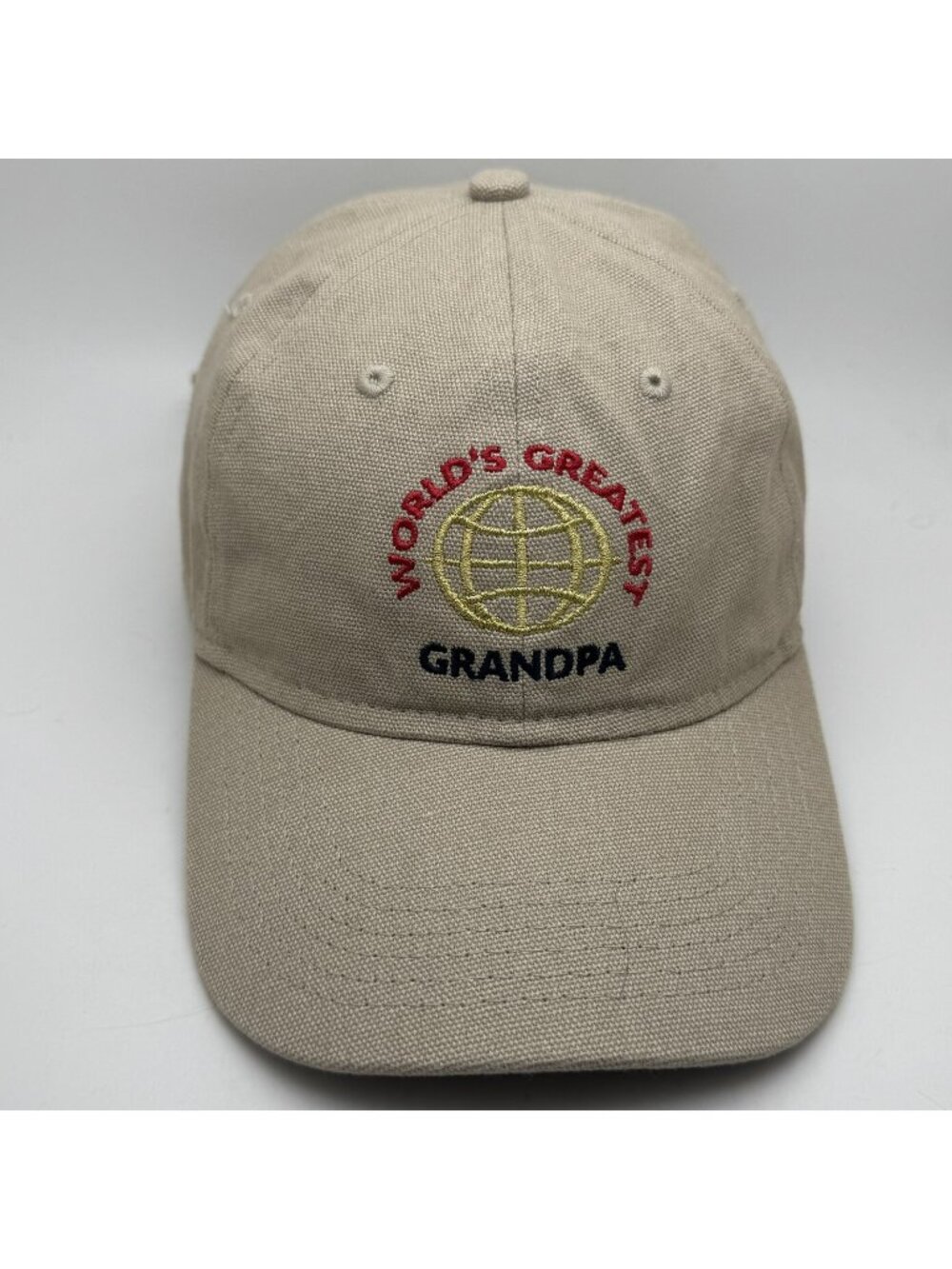 Goodfellow & Co World's Greatest Grandpa Baseball Cap Hat Khaki Tan One Size